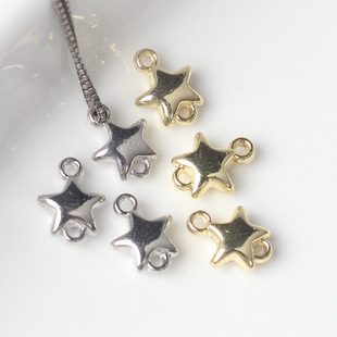 Simple Alloy Small Star Double Hanging Connector Xiao Pendant Pendant DIY Bracelet Necklace Accessories