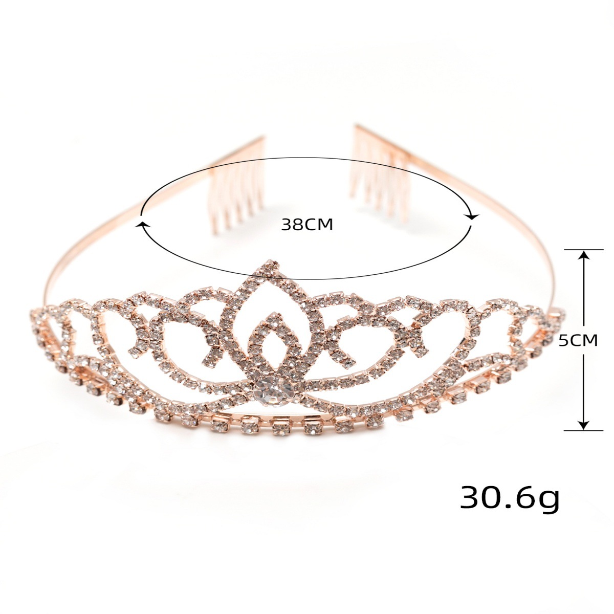 Moda coreana de alta calidad diamante joyas de cabello corona de novia dulce niños cabeza banda de productos fabricantes al por mayor