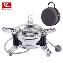 户外炉头便携折叠炉具三芯猛火炉露营炊具不锈钢防风炉烧烤燃气灶