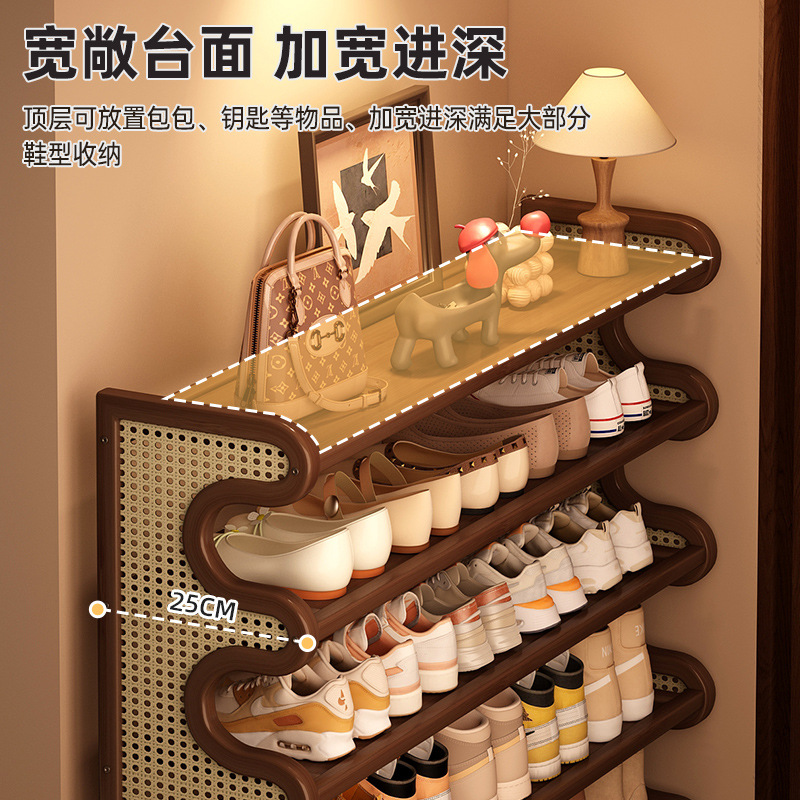 Estante de zapatos puerta multicapa de gran capacidad estante de almacenamiento de sala de estar doméstica puerta de entrada de alquiler de artículos buenos simple armario de zapatos estrecho