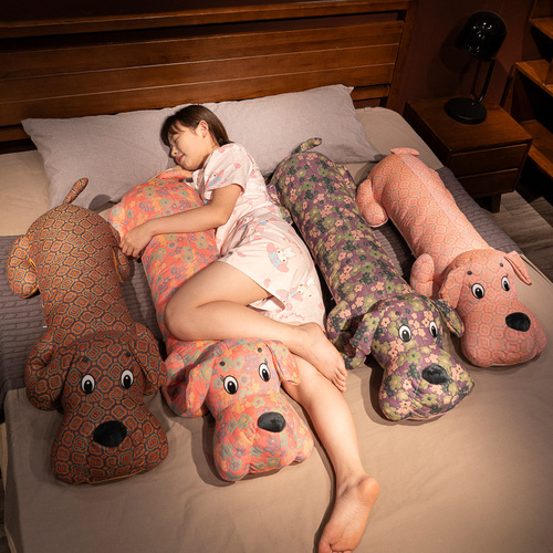 58C1 three-layer gauze lying dog long pillow for girls to sleep on the leg-sleeping bed for pregnant women to sleep on the side with a large bedside cushion