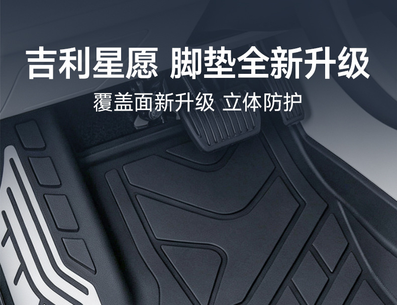 Cross-border universal car floor mats, injection-molded, 0 formaldehyde TPE car floor mats, anti-stain, easy to clean, wear-resistant