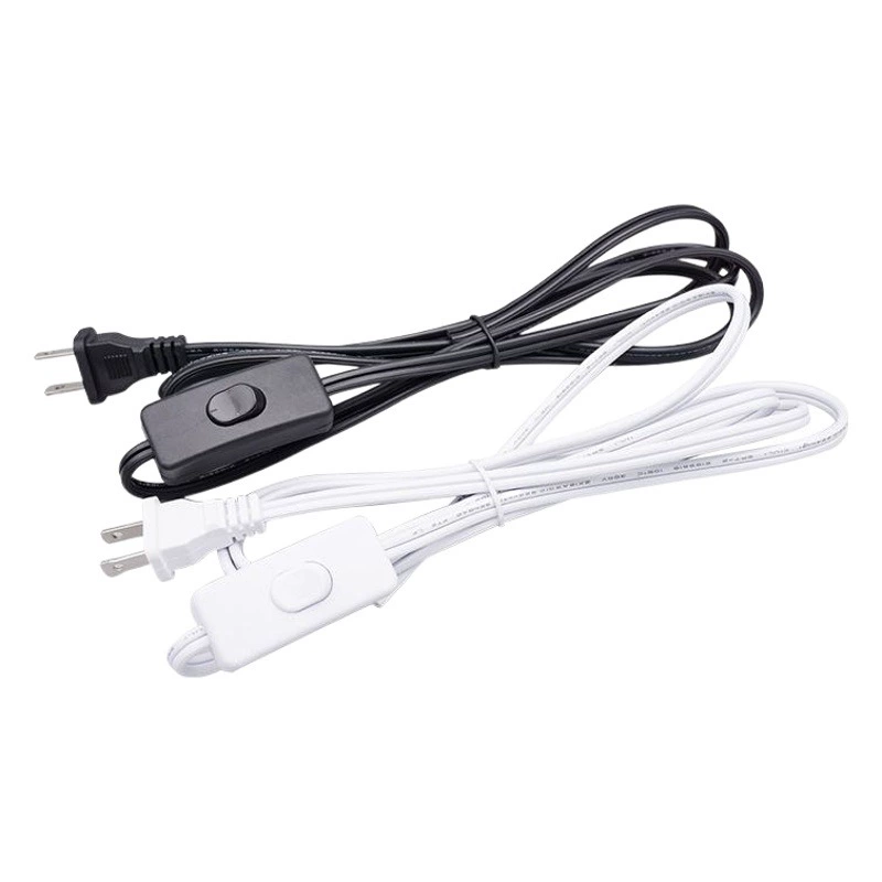 Шнур питания американского стандарта с двумя вилками, американский SPT, неполярная вилка, кнопка переключения освещения настольной лампы, шнур питания