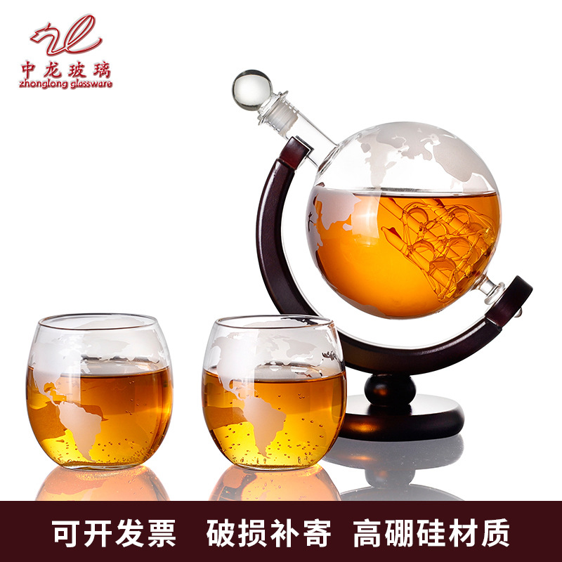 Whisky jarra decoración creativa artesanía botella de vino contenedor borosilicato globo botella de burbuja