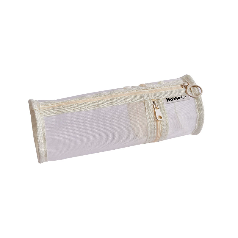 Memory light and shadow mesh dual-purpose pen bag niche transparent stationery bag simple large capacity pen holder removal for examination room