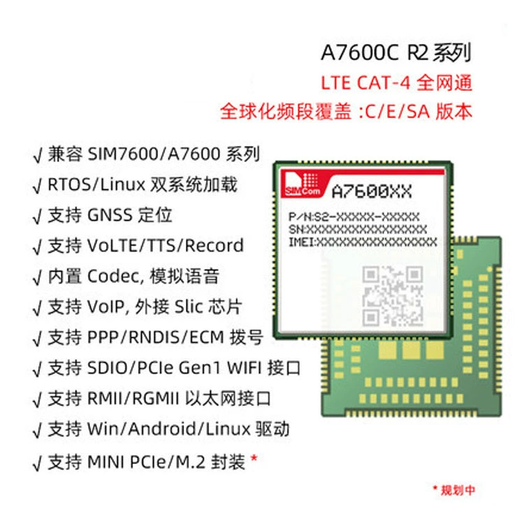 SIMCOM Core 4G Домашний LTE полная сетка беспроводной коммуникационный модуль A7600C совместим SIM7600