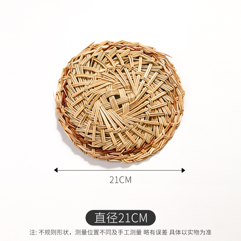 Al por mayor bolos al vapor almohadilla de aguja de pino almohadilla de hierba redonda tejida a mano cabeza de bolos al vapor cojín de jaula pequeña cojín de bolos de paleta