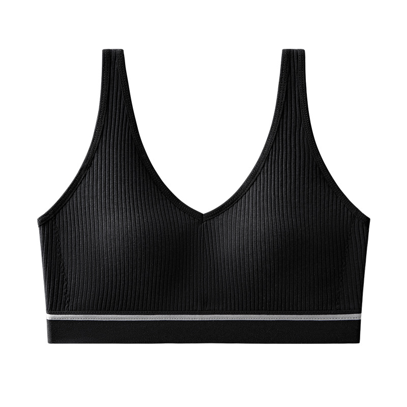 Transfronterizos deportivos de algodón puro, ropa interior de espalda hermosa, sujetador transpirable simple que absorbe el sudor, ropa interior de espalda hermosa, ropa interior de pecho.
