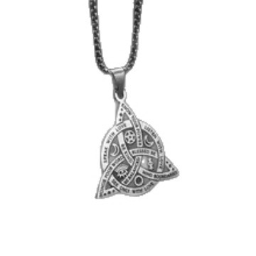 Celtic Viking Triangle Pendant Necklace For Men In Stainless Steel_voghion.com