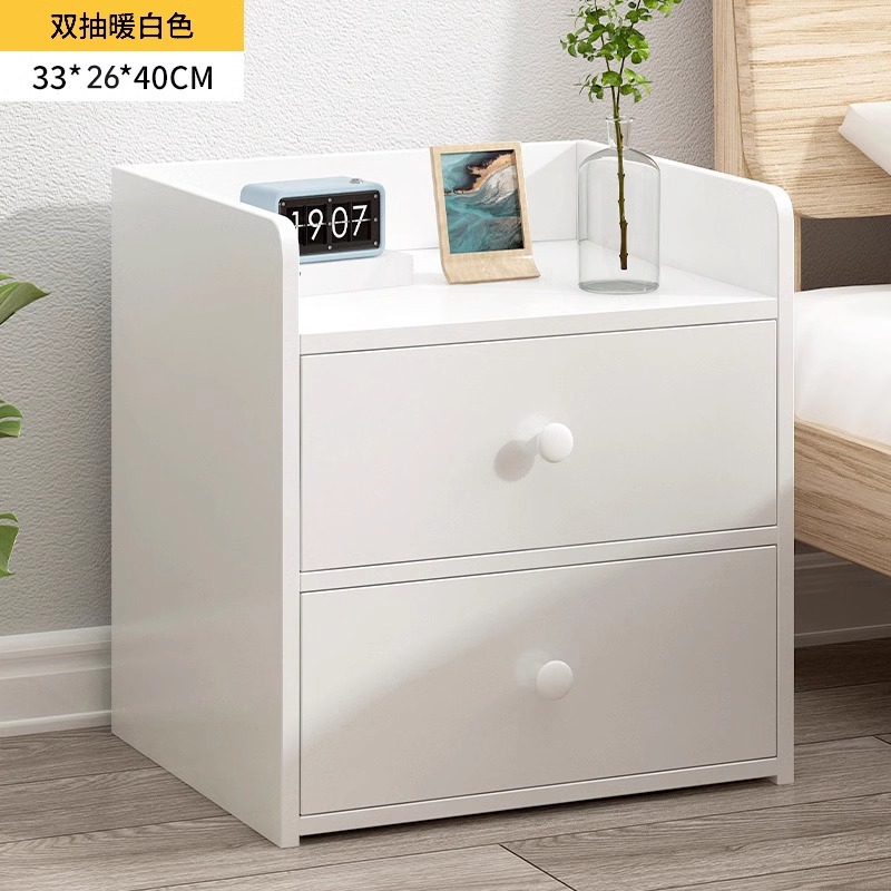 Taberna de cabecera simple y moderno pequeño armario de almacenamiento blanco simple nórdico armario de cabecera casero armario de almacenamiento del dormitorio