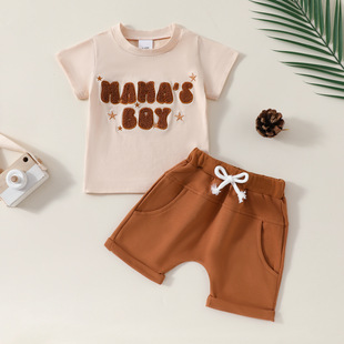 �W���¿����ͯMAMA&lsquo;S BOYӡ���������¼�ɫ��ѝ��ͯ�ļ������b