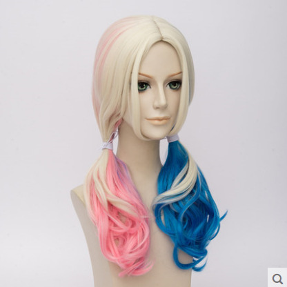 Osplay Wig Movie Suicide Squad Harleen Quinzel Harley Quinn Gradient Wig Osplay Wig Movie Suicide Squad Harleen Quinzel Harley Quinn Gradient Wig