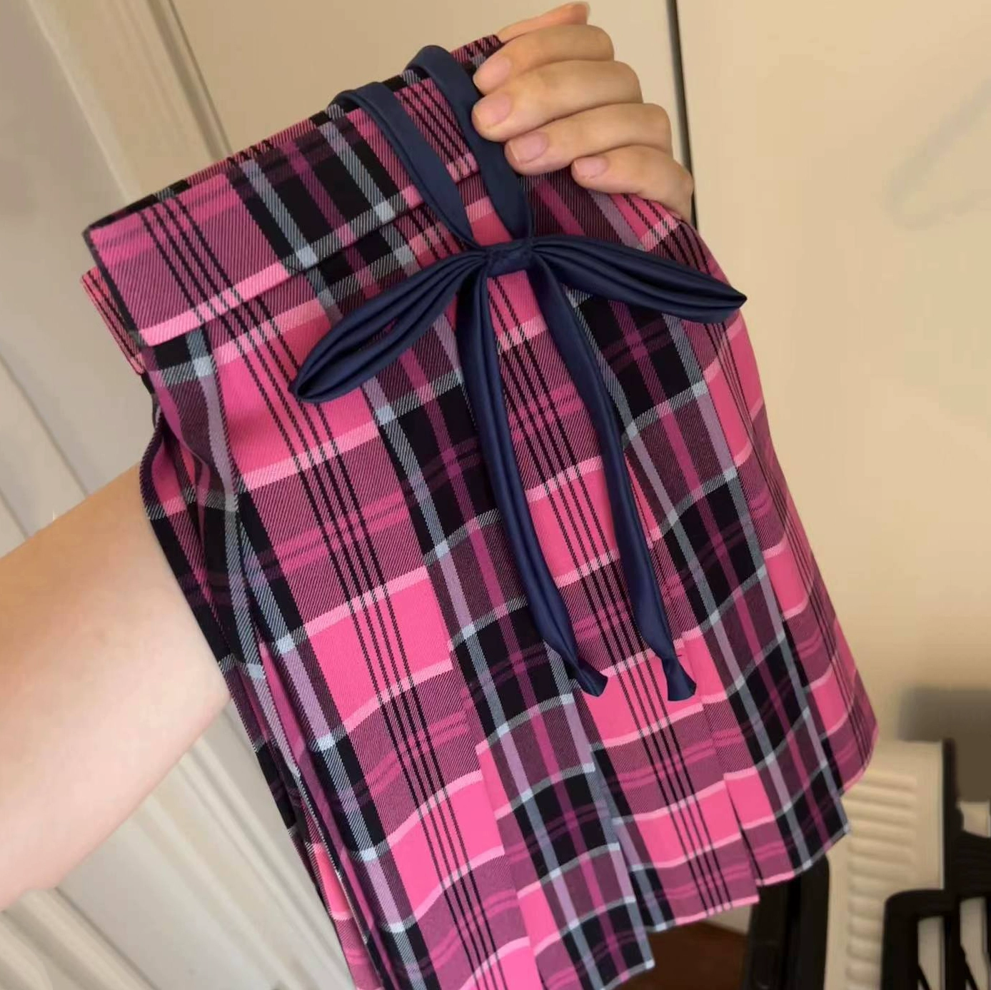 Xiaomei/JK оригинальная весенняя и летняя школа чувство jk сетка юбка студентка юбка бюст стиль колледжа розовый красный плиссированная юбка короткая юбка