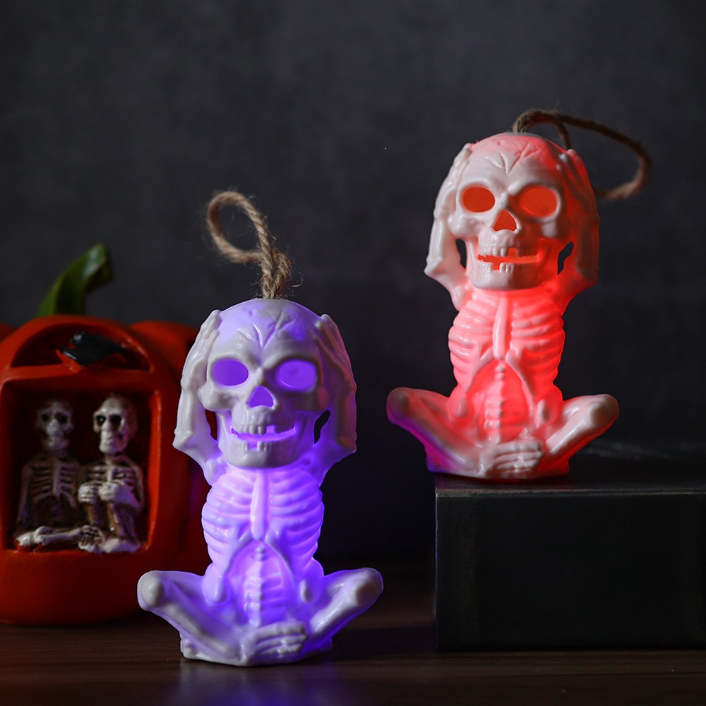 Esqueleto de Halloween Lámpara de diseño de atmósfera props Lámpara de calabaza LED transfronteriza nueva lámpara de noche