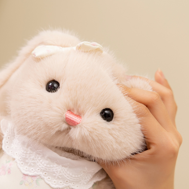 Saite Dudu 花柄スカート ニラウサギぬいぐるみ レース長耳ウサギ人形 女の子ギフト 癒し人形|undefined