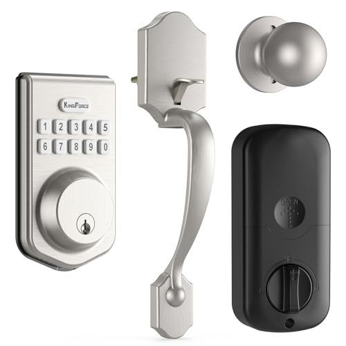 해외 직구 유럽/미국 스타일 목재 도어 세트 - 실버 잠금장치 포함