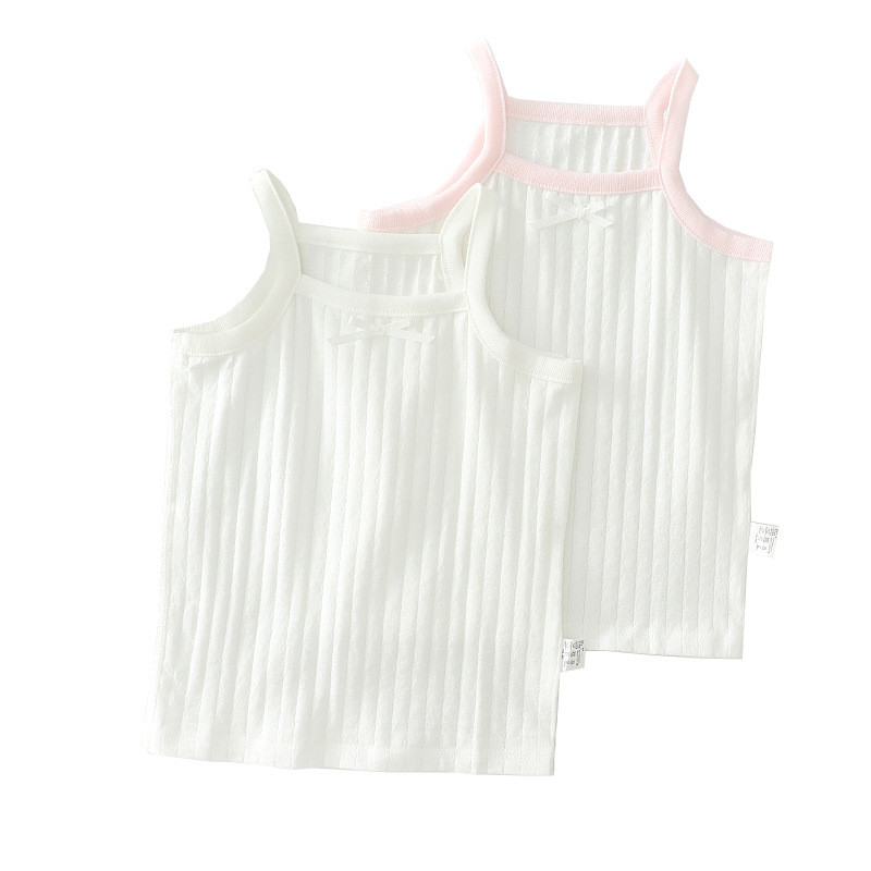 Niños camisola deshuesada sensación de frío hombres y mujeres bebé sin mangas casa que basa la camisa delgada 2 unidades al por mayor