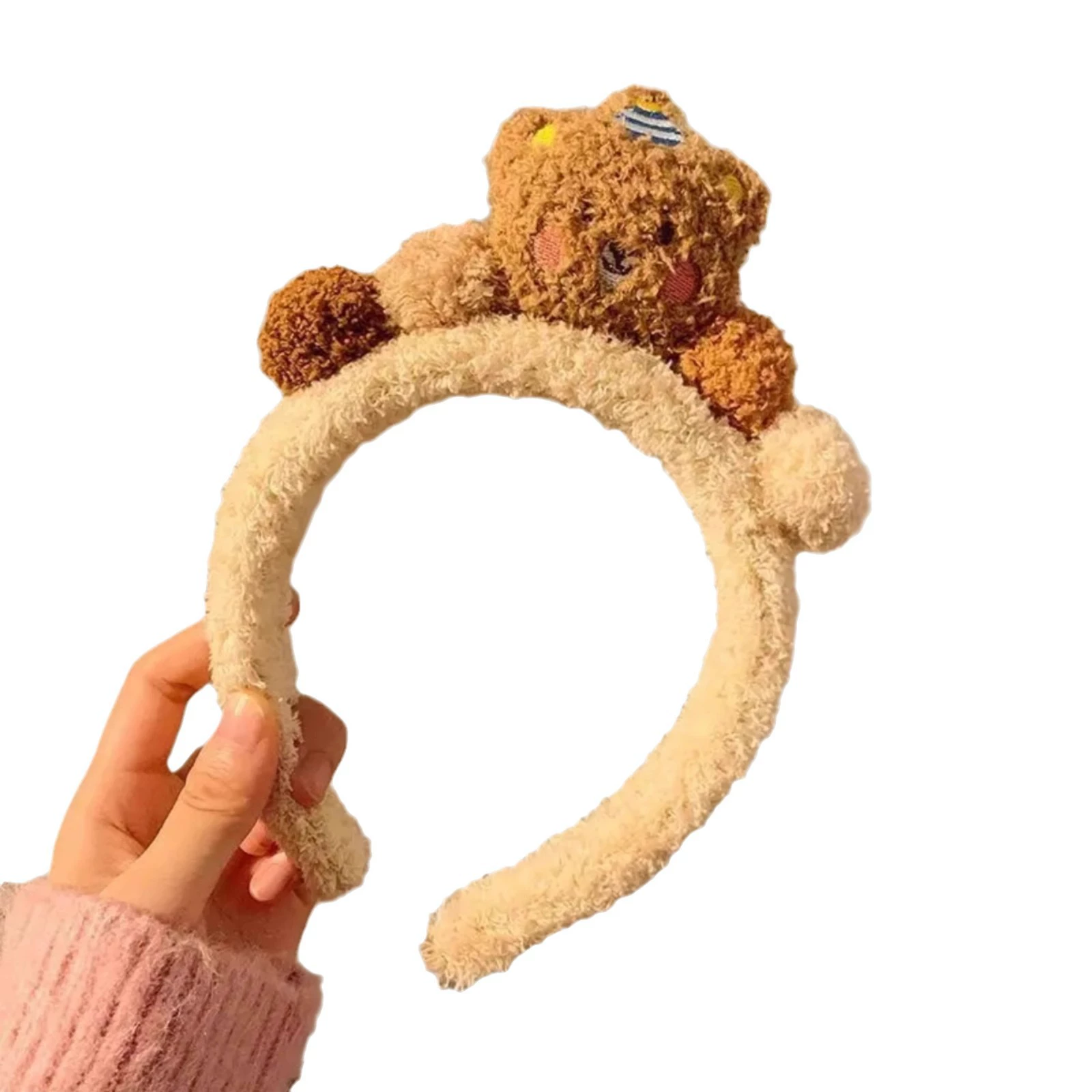 Кукольная плюшевая повязка на голову, демисезонная маска для лица для умывания лица, нескользящие заколки