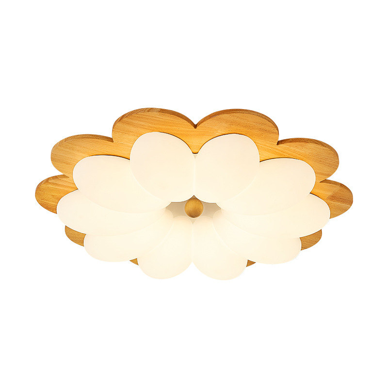 Luz de techo del dormitorio estilo antiguo color nuez retro de espectro completo sala de niños flores estudio lámpara de dormitorio principal 274L