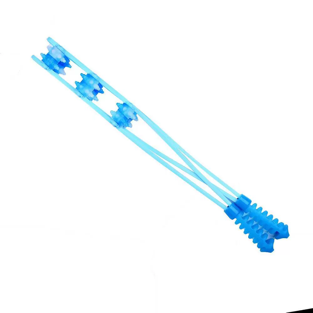Back massage roller bar, 50 cm, multi-wheel 2–6 rows, green/yellow/blue