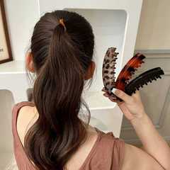 バナナクリップの縦型クリップのヘアピン韓国語の髪飾りの大きい半月のシンプルな髪飾りのヘアピン