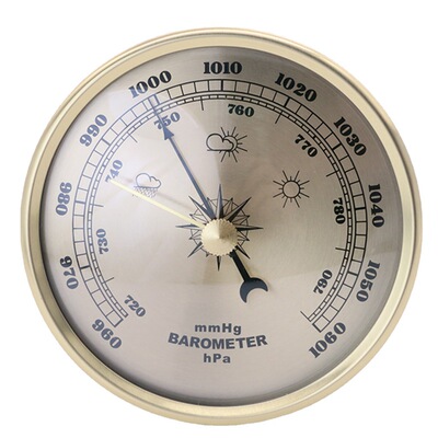 Barometer Metal Frame diameter 90mm Arts and Crafts Pointer thermometer Humidity