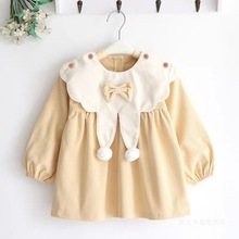 秋冬儿童罩衣防水防脏宝宝吃饭围兜女童外穿围裙儿童棉服防脏倒褂