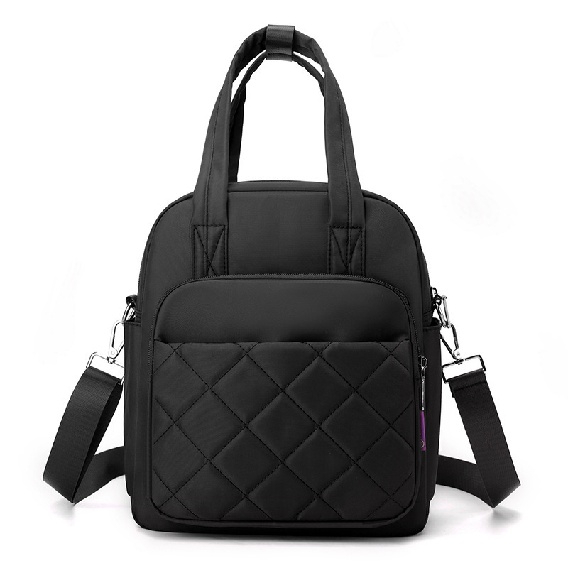2026 New Style Backpack Nylon Backpack European and American Style Handbag Single Shoulder Women's Bag Quilted Embroidery Women's College Student Backpack