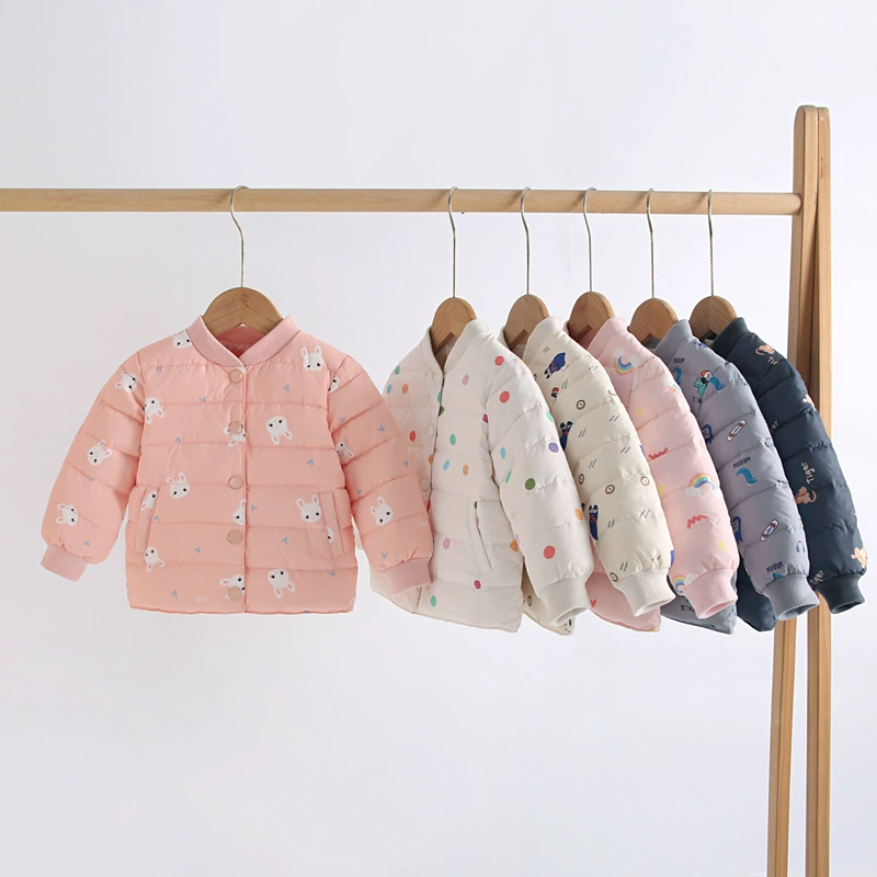 2024 новый детский пуховик вкладыш мальчик девочка теплая с длинными рукавами белая утка пуховик детка зимний топ
