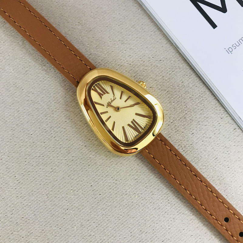 110g Weight Tempered Glass Mirror Material Genuine Leather Strap Material Watch Classification Pointer Display Type Buckle Buckle Style Oval Dial Shape Casual, Holiday Occasion Quartz Movement Solid Color Pattern All Seasons Season Women's Gender Vintage Style, Classic Style Style Vintage Style Classic Style Solid Color Buckle Quartz Watch Women's Watches 21