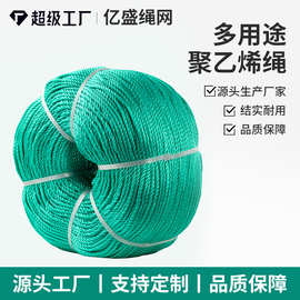 聚乙烯绳 尼龙PE三股绳捆绑打包绳大棚压膜绳渔业养殖绳 吊秧绳子