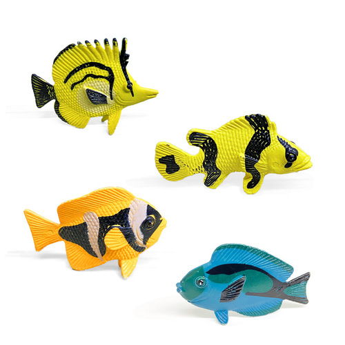 Simulated sea world animal model undersea creature sardine white tip shark children's cognitive ornament toy