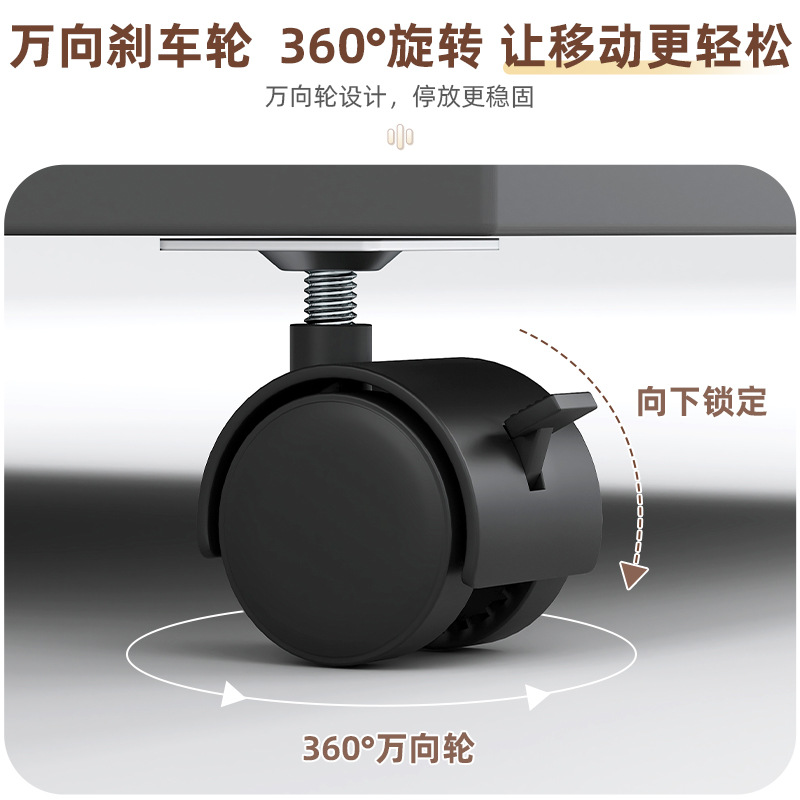 Gabinete de archivos de oficina con cerradura de madera pequeño gabinete de almacenamiento móvil gabinete de cajones con ruedas bajo la mesa gabinete bajo