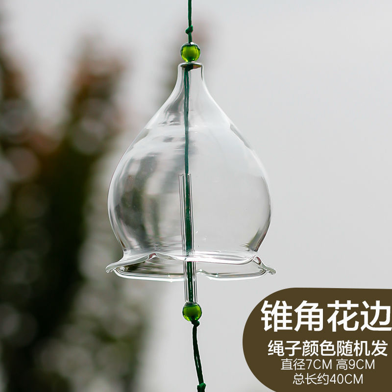 願い事風鈴飾り風鈴桜ガラス透明吊り式観光地シーン配置風鈴学生DIY手|undefined
