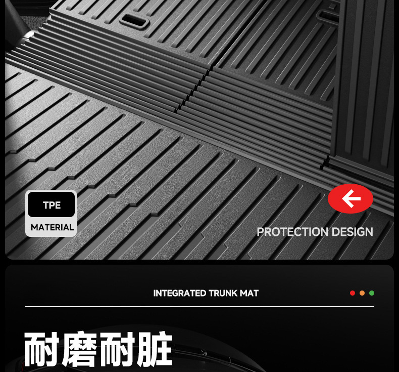 Suitable for Tesla's New Model Y3 Integrated Trunk Mat, Front and Rear Compartment Integrated Mat, Tpe Interior Protection