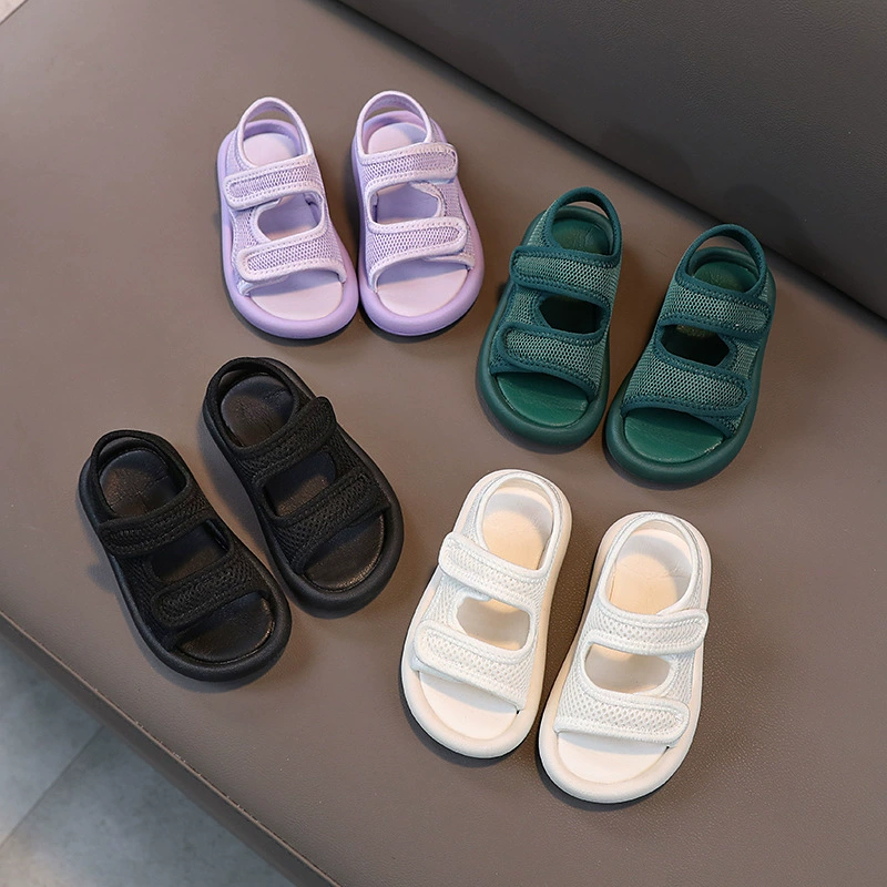 Корейские детские сандалии 2025 летняя пляжная обувь для девочек