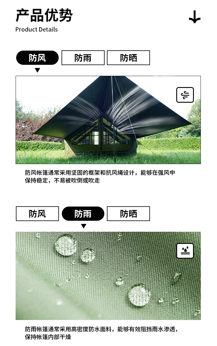 Inflatable Tent Oxford Cloth Wholesale Windproof Rainproof Sun Protection Beach Outdoor Equipment Camping Supplies