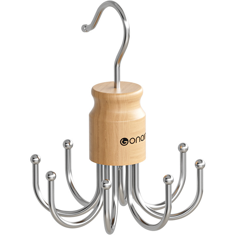Eight-Claw Hook for Drying, Adjustable and Rotatable, Multifunctional, Simple Household Hook, Wardrobe Scarf Storage Hanger