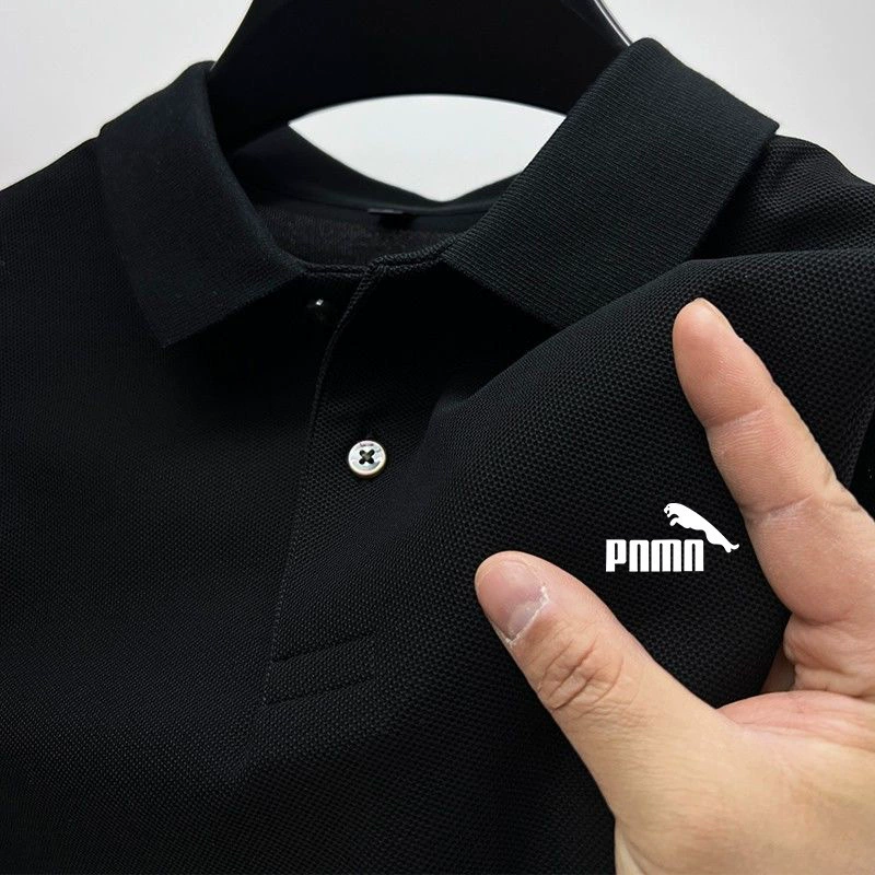 Высококачественная поло с коротким рукавом, летняя белая футболка, мужская полурукавная одежда, однотонная футболка