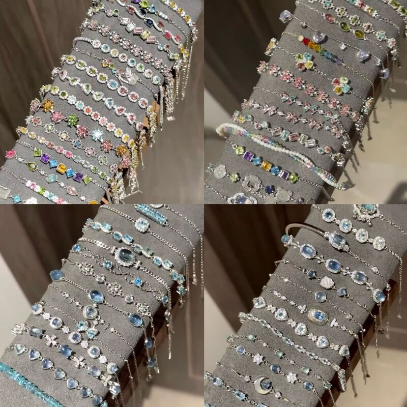 High-grade Light Luxury Zircon Four-petal Flower Bracelet Women's Fashion All-match Cross-border Qixi Festival Jewelry Yiwu Accessories