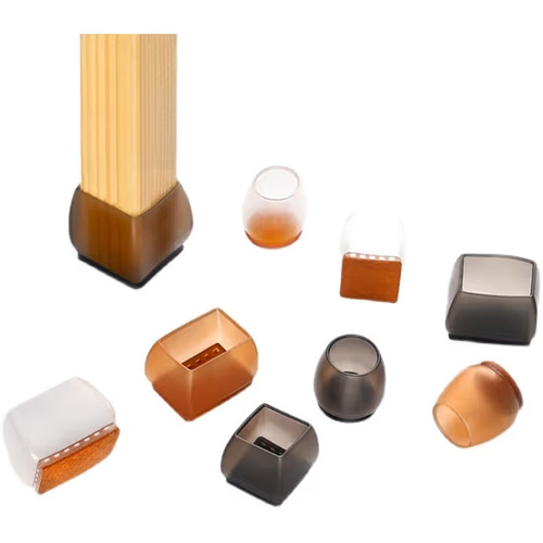 Silent table and chair foot protective cover thickened wear-resistant silicone anti-slip mat chair stool leg rubber pad rubber pad silicone felt