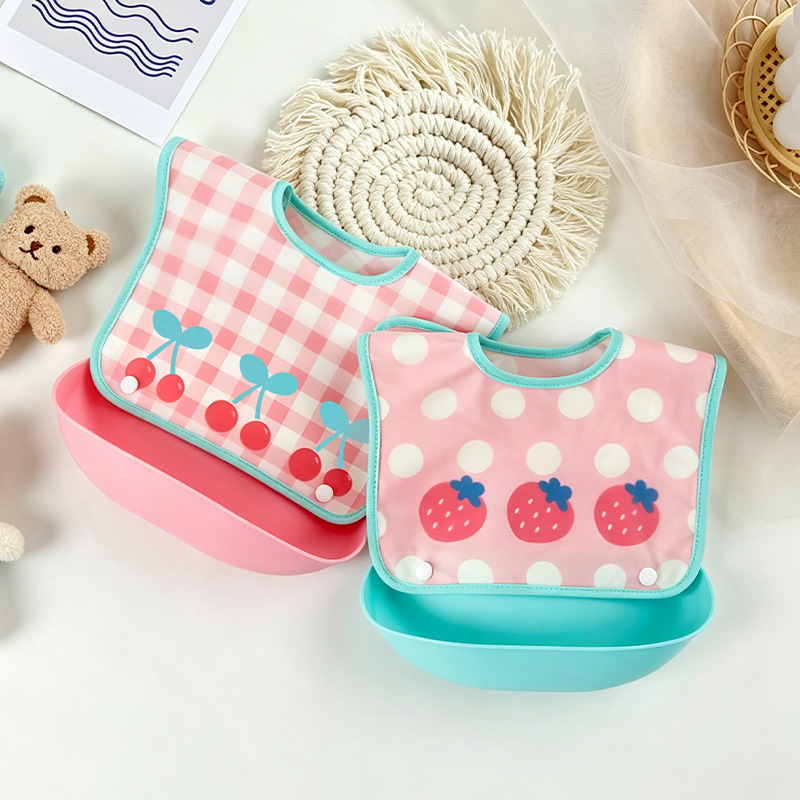 Baby's Meal Bag Waterproof Children's Meal Bag Bib Baby's Salix Bib Anti-Dirty Supplementary Food Loafing Removable Meal Bag