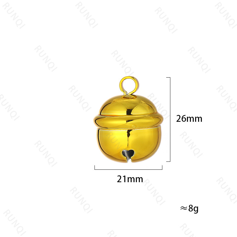 Campana de cobre transfronteriza para perros y gatos, campana para mascotas, nítida, diy, hebilla para perros, llavero, colgante de campana, pequeño colgante