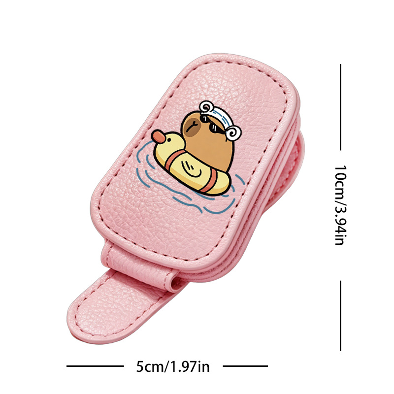 Cross-border best-selling sunglasses holder, creative car sun visor storage, pink swimming car glasses clip