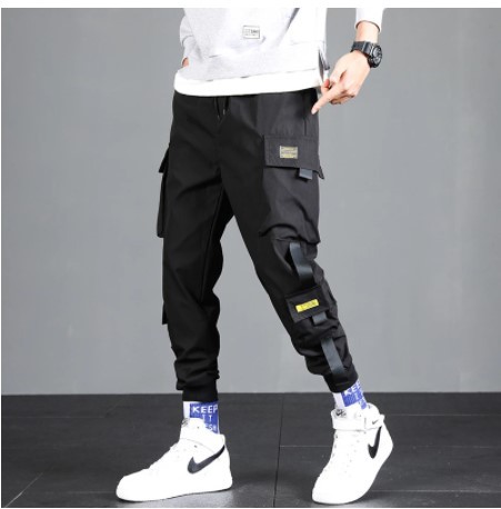 Men's Casual Pants 2020 Spring Multi-Pocket Slim Cargo Pants Jogger Harem Pants Sports Pants Trendy Casual Versatile