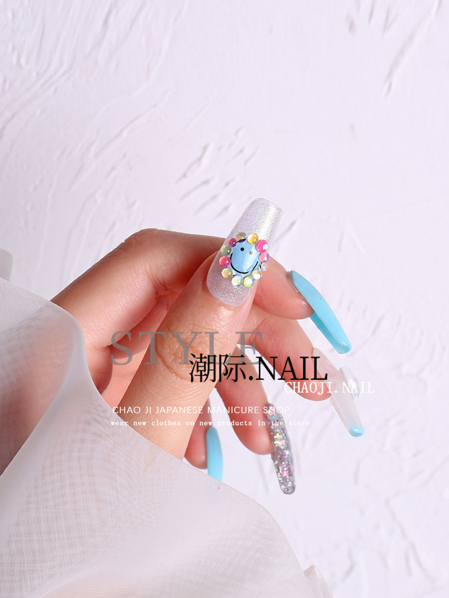 Uñas sirena Aurora cuentas de color caramelo color mágico redondo transparente joyería ojo de gato decoraciones de uñas mixtas 100 unidades