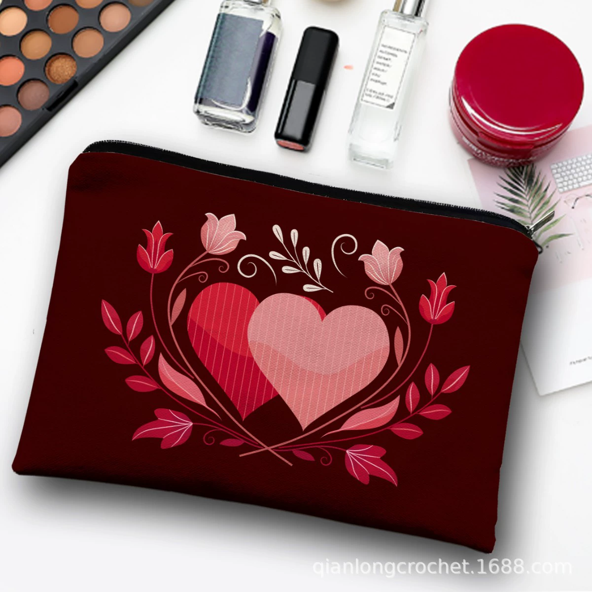 Thanksgiving cross-border popular zipper fashion cosmetic bag Amazon printed Xiyin TEMU JIT can be customized