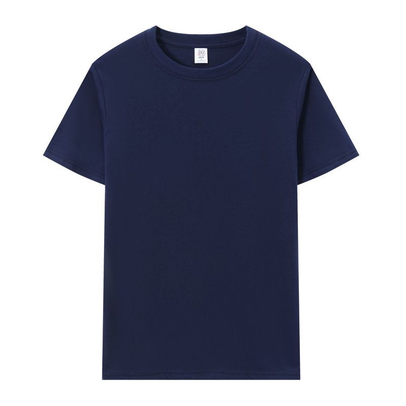 夏半袖Tシャツ、日常作業服、クラス服、ポリエステルラウンドネック文化シャツ、スポーツレジャートップス|undefined