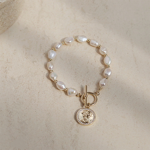 Baroque Freshwater Pearl Bracelet Women's Fashion Simple Jewelry Niche Cold Style New Pearl Bracelet