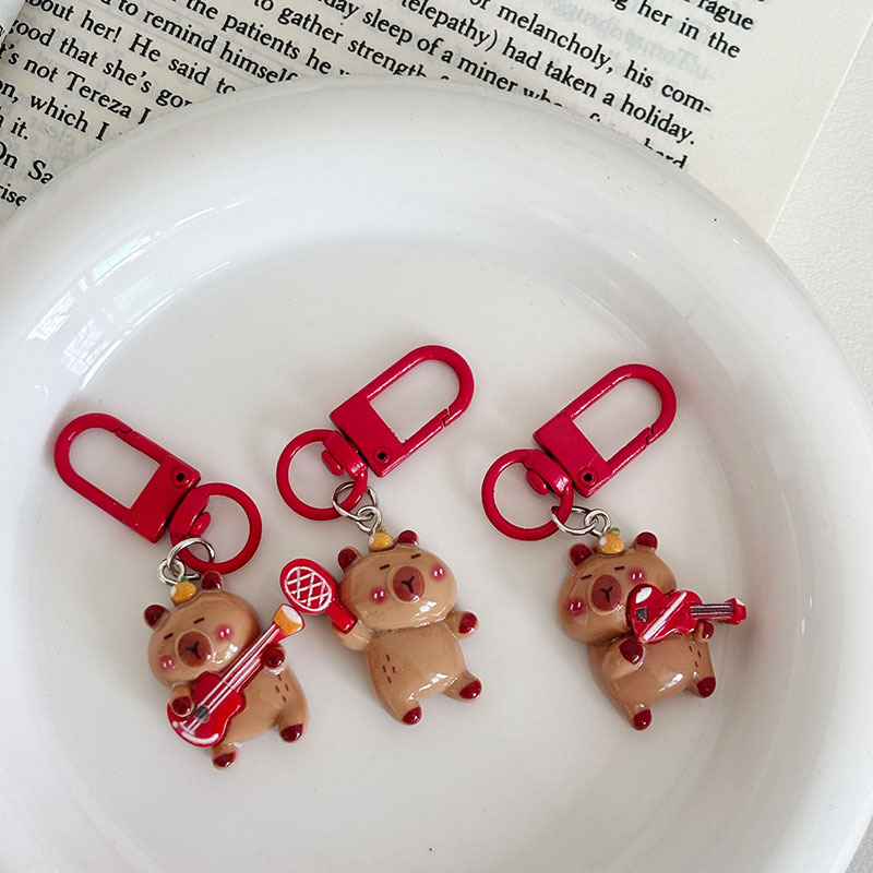 音楽運動の小さい皮の鍵は少女の心の学生を掛けて親友の贈り物のカップルを飾ってペンダントを飾ります。